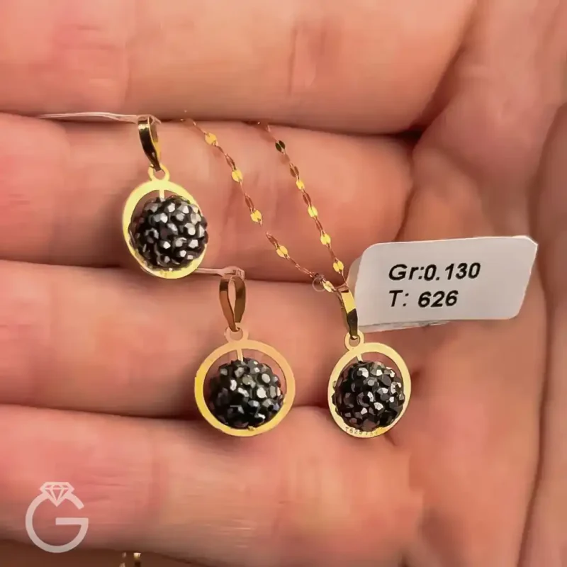 آویز سواروسکی مشکی