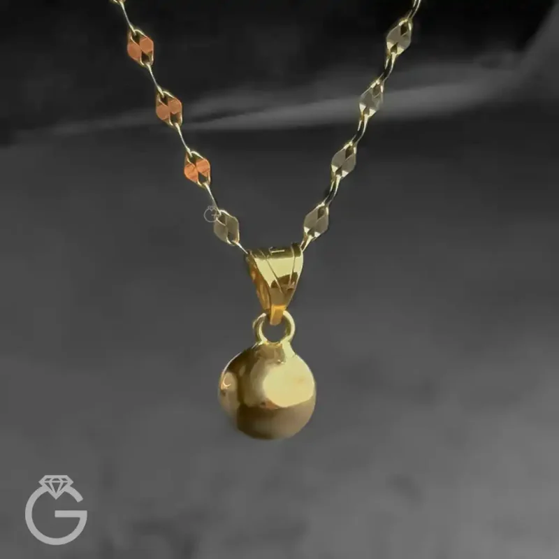 آویز گوی ساده طلا