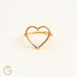 انگشتر طلای قلب مفتولی