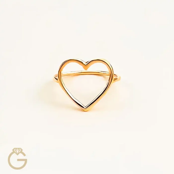 انگشتر طلای قلب مفتولی