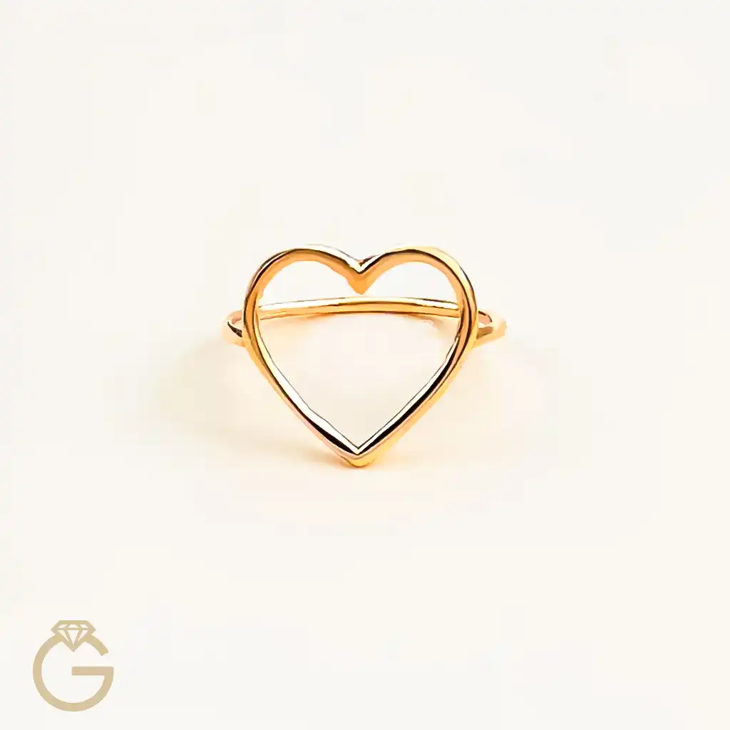 انگشتر طلای قلب مفتولی (40) انگشتر طلای قلب مفتولی