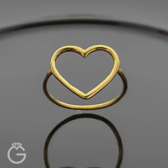 انگشتر طلای قلب مفتولی (42) انگشتر طلای قلب مفتولی