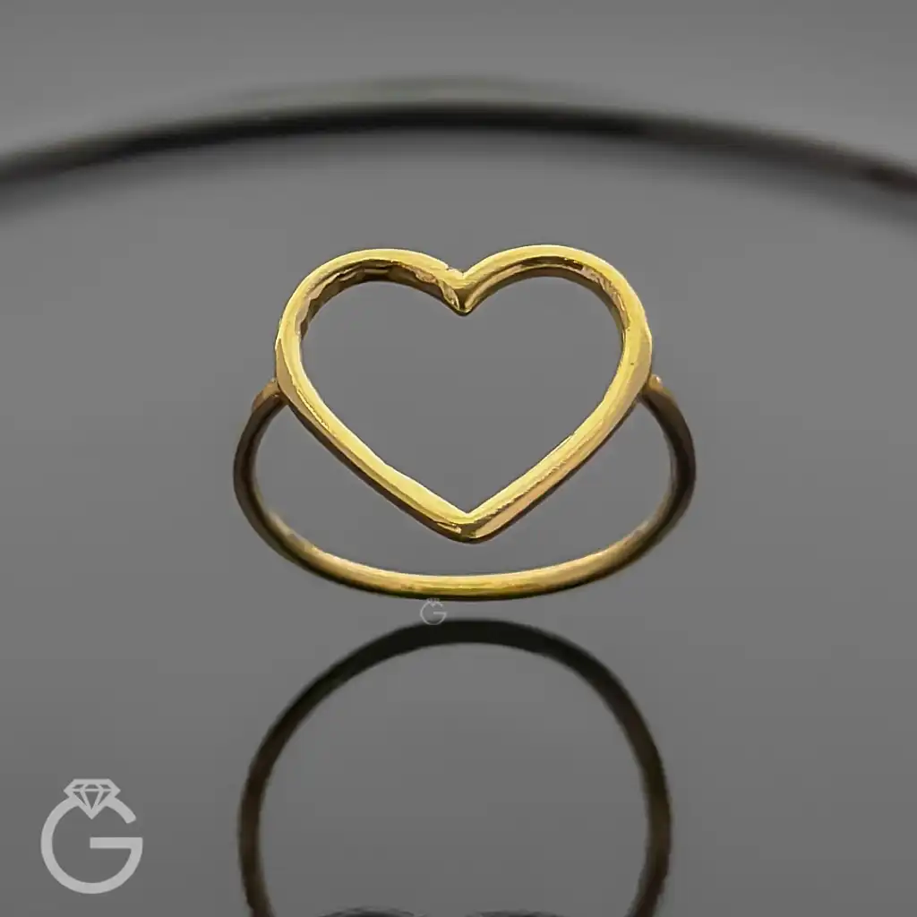 انگشتر طلای قلب مفتولی (42) انگشتر طلای قلب مفتولی