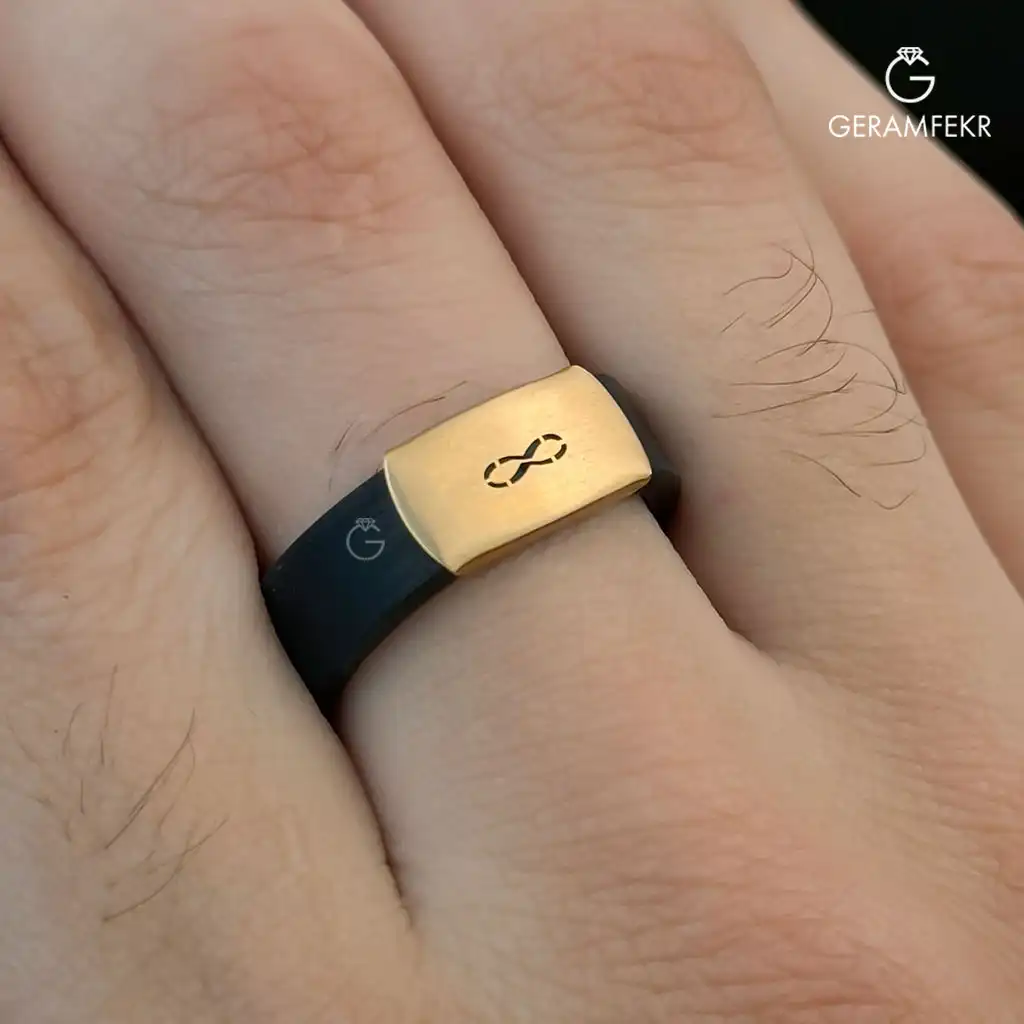 انگشتر-طلای-چرم-طرح-بینهایت انگشتر-طلای-چرم-طرح-بینهایت