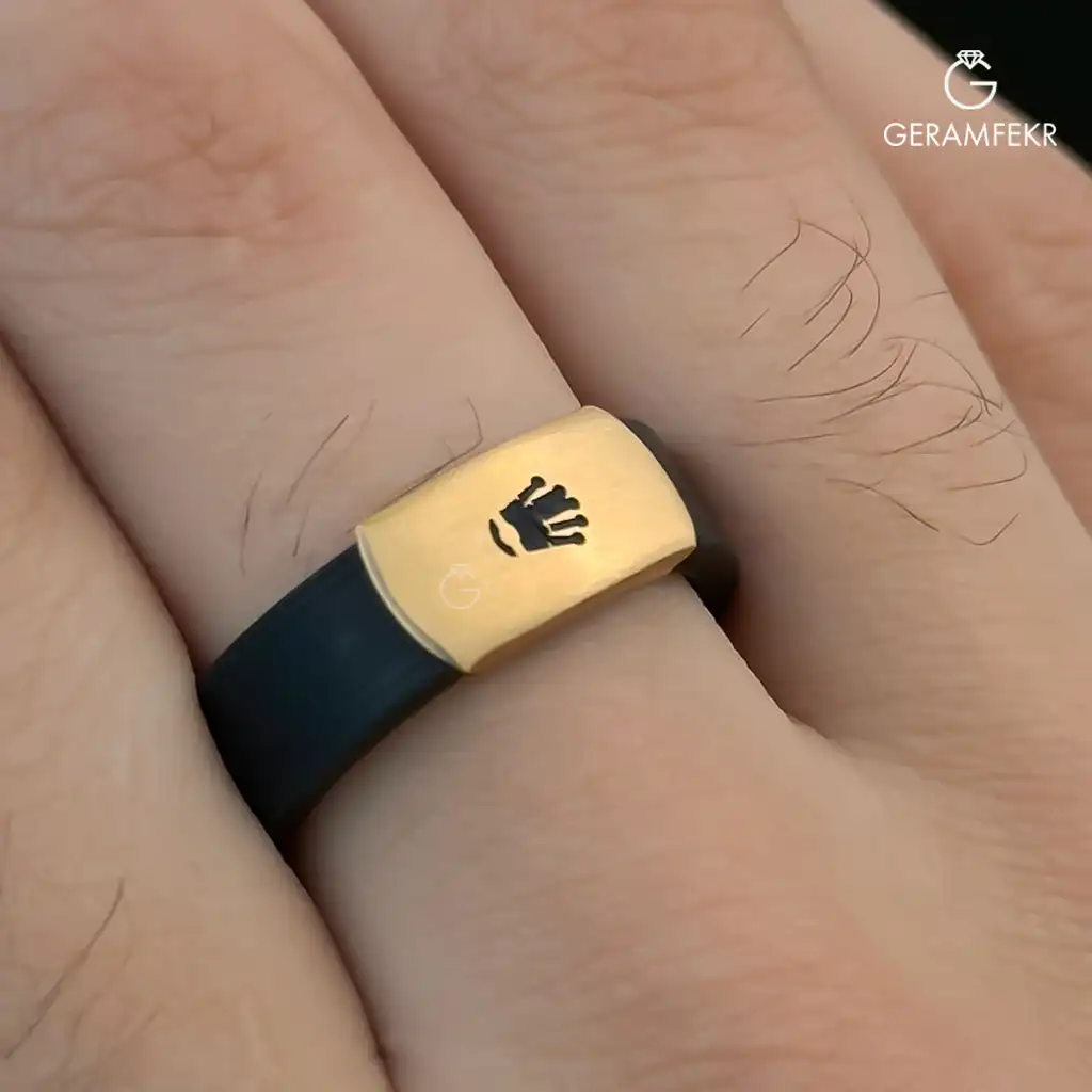 انگشتر-چرم-طرح-تاج انگشتر-چرم-طرح-تاج