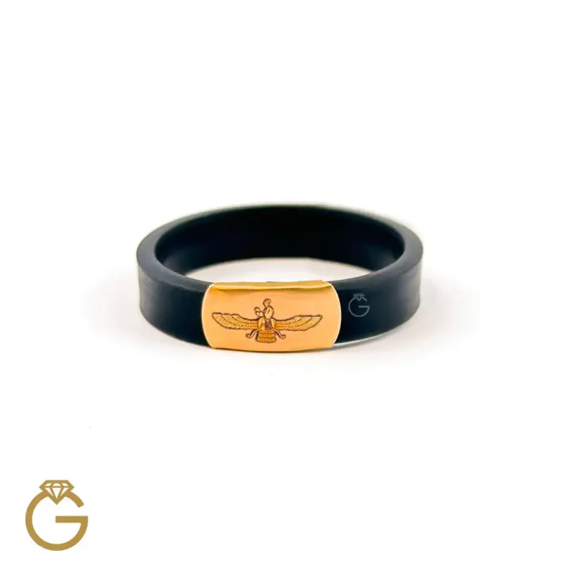 انگشتر-چرمی-طلا-طرح-فروهر