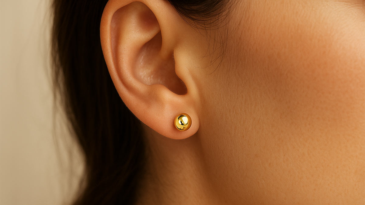 بررسی تخصصی گوشواره میخی گوی طلا