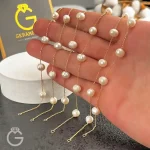 دستبند طلا مروارید پرورشی