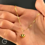 دستبند طلای هرمس با آویز قلب