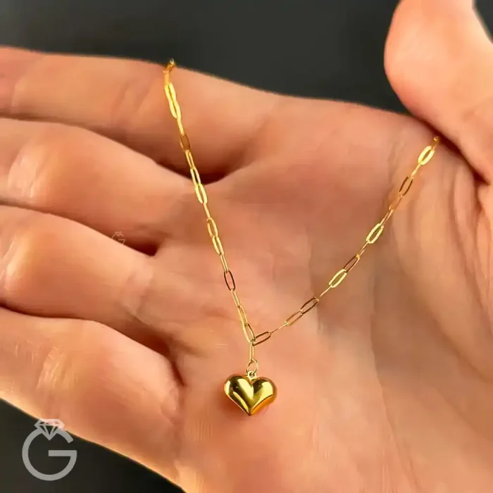 دستبند طلای هرمس با آویز قلب