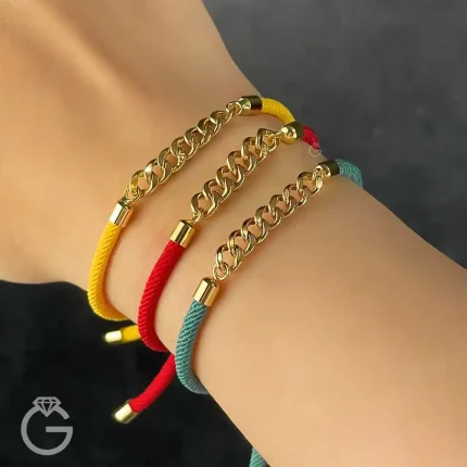 دستبند طلای کارتیه با بند مارشال