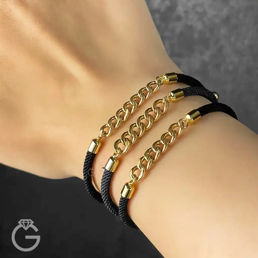 دستبند طلای کارتیه با بند مارشال (12) دستبند طلای کارتیه با بند مارشال