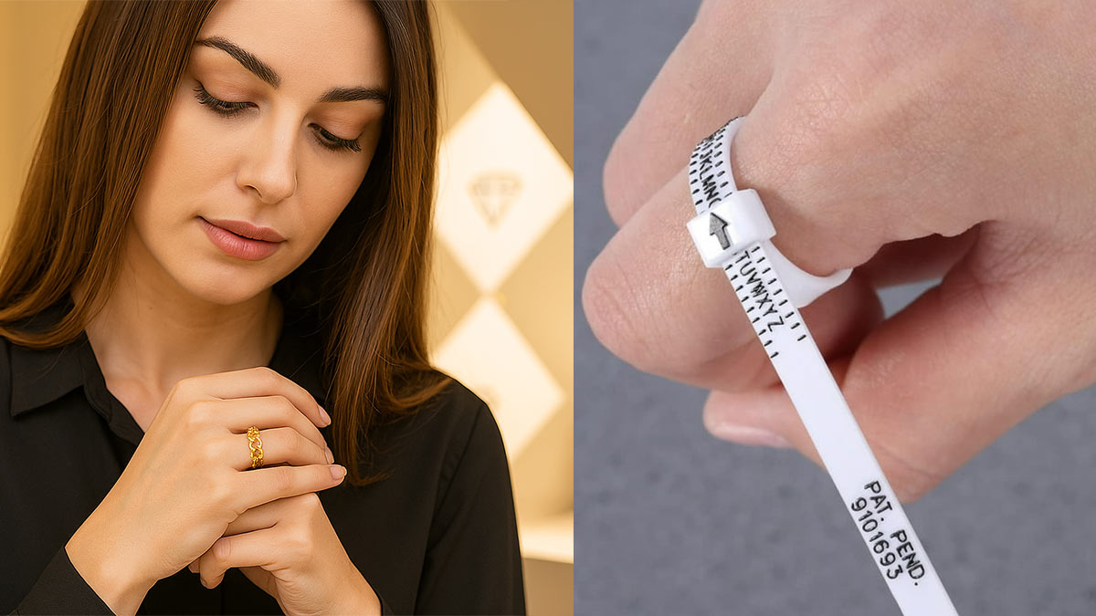 راهنمای انتخاب سایز انگشتر طلای کارتیه