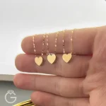 گردنبند طلای قلب سه بعدی