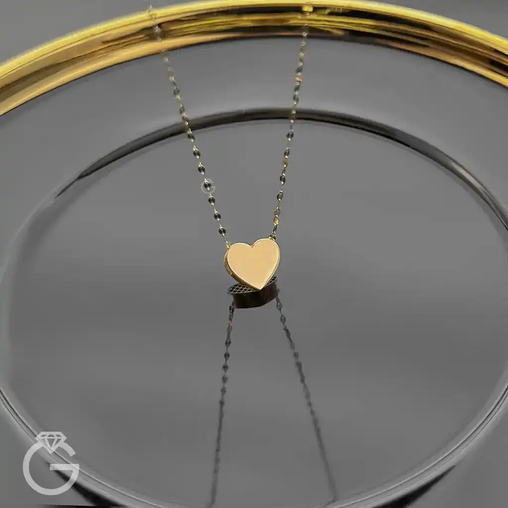 گردنبند طلای قلب سه بعدی (11) گردنبند طلای قلب سه بعدی