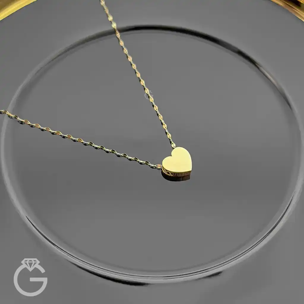 گردنبند طلای قلب سه بعدی (12) گردنبند طلای قلب سه بعدی