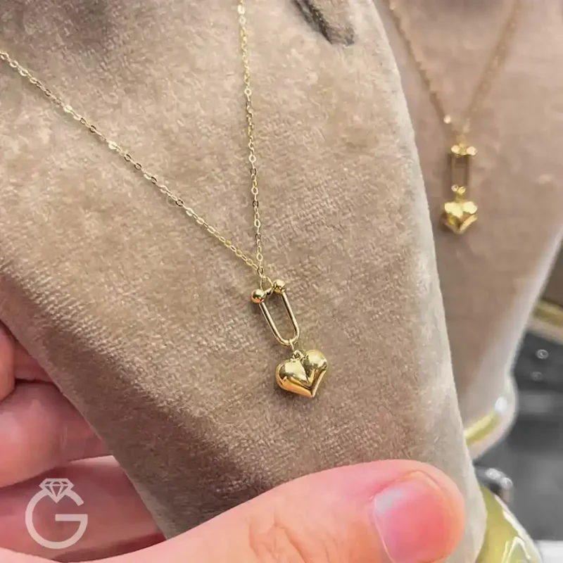 گردنبند طلای قلب و تیفانی