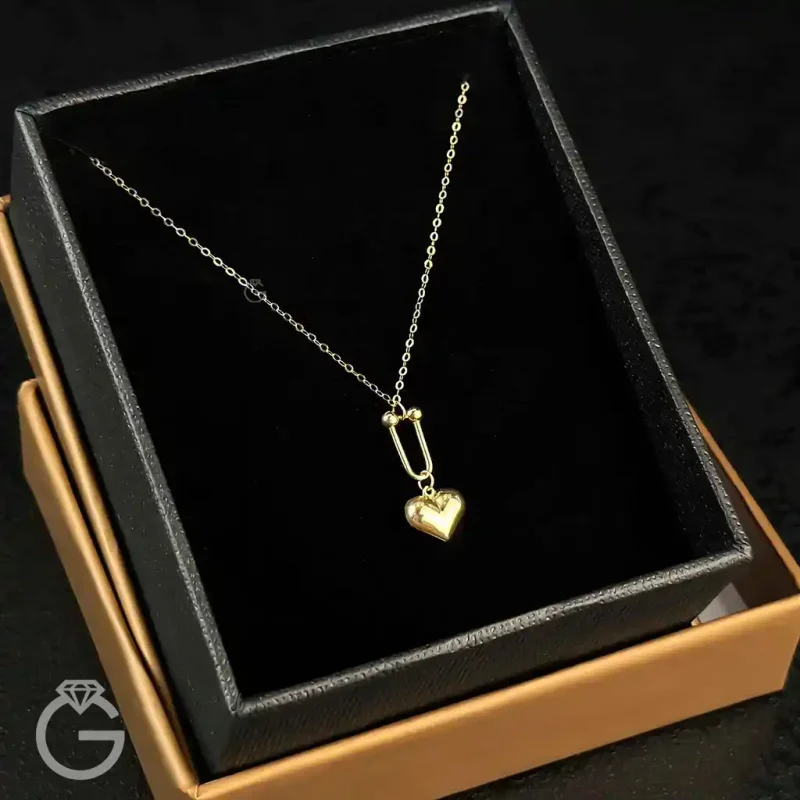 گردنبند طلای قلب و تیفانی