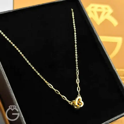 گردنبند طلای قلب و هرمس