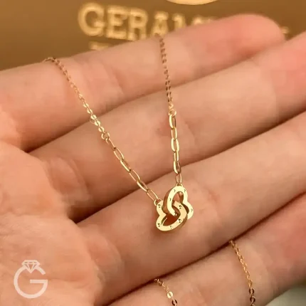 گردنبند طلای قلب و هرمس