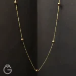 گردنبند طلای متصل 5 گوی براق