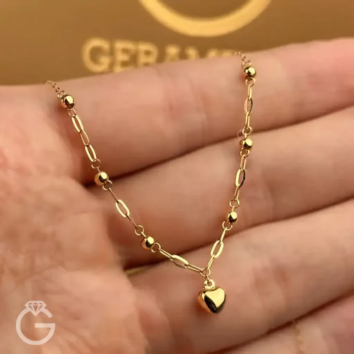 گردنبند قلب و هرمس گوی