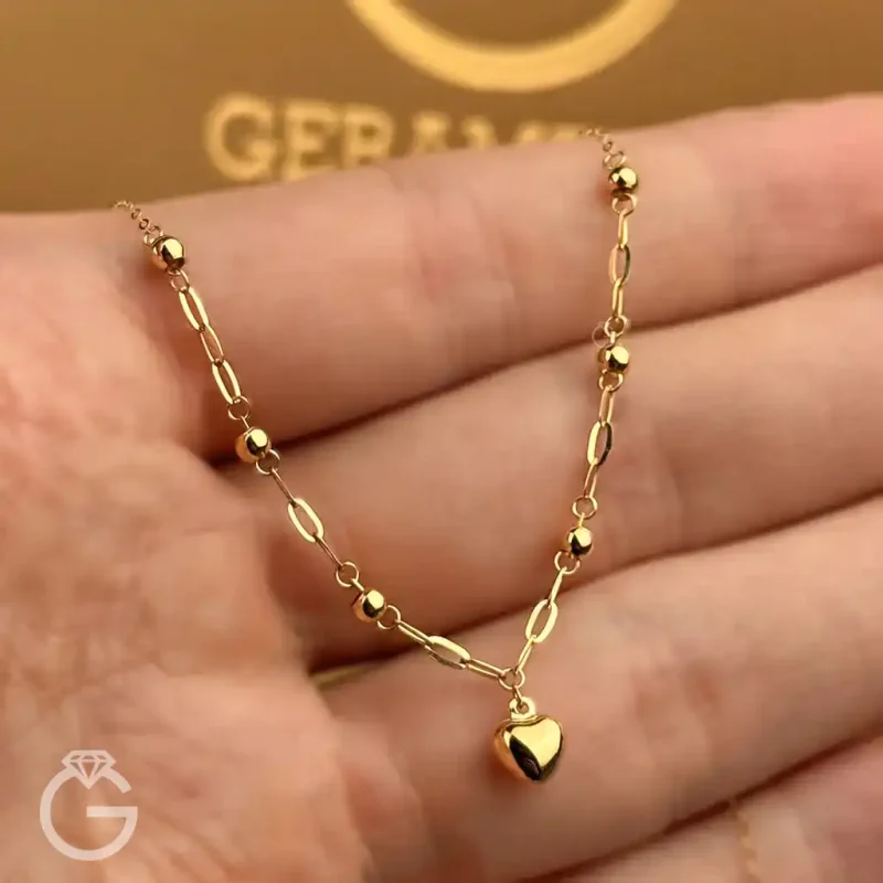 گردنبند قلب و هرمس گوی