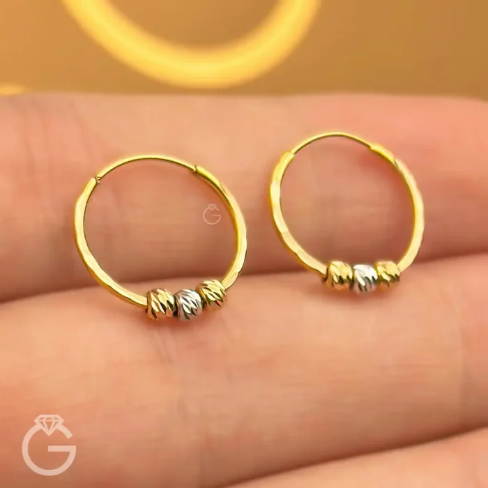 گوشواره حلقه ای تراش البرنادو قطر 1.3 (9) گوشواره حلقه ای تراش البرنادو قطر 1.3