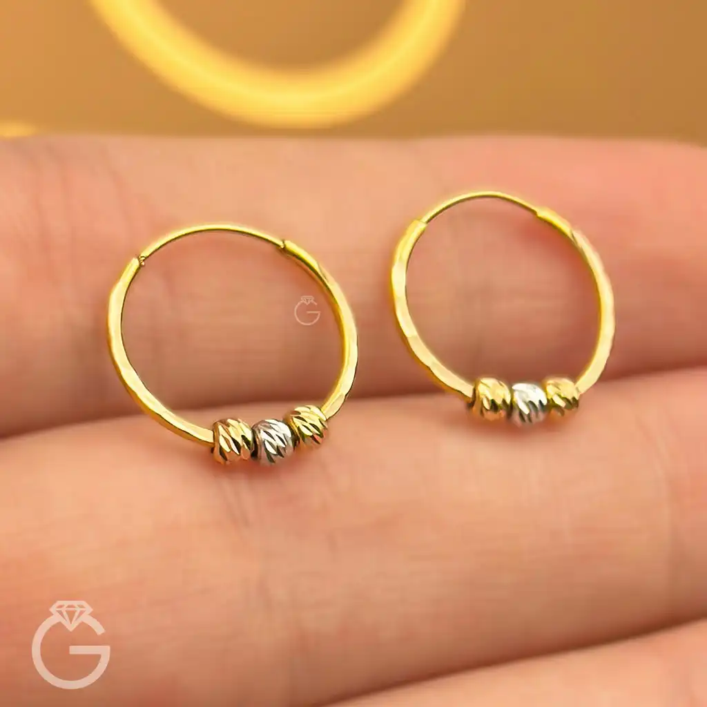 گوشواره حلقه ای تراش البرنادو قطر 1.3 (9) گوشواره حلقه ای تراش البرنادو قطر 1.3