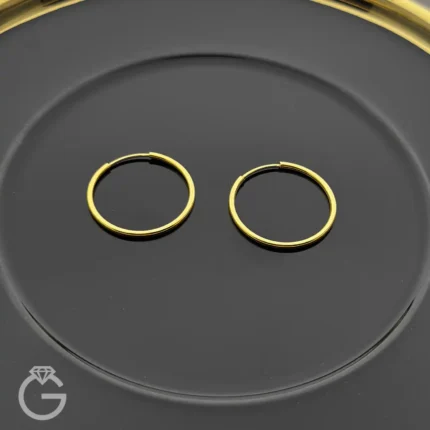 گوشواره حلقه ای طلا قطر 2