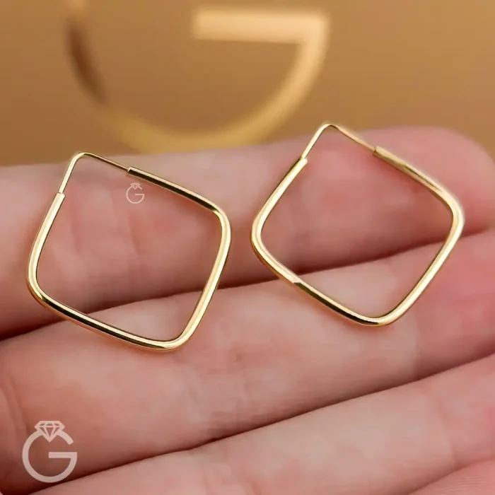 گوشواره مربع ساده (5) گوشواره مربع ساده