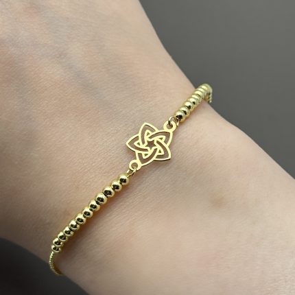 دستبند مارشال با پلاک طلای ستاره