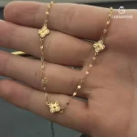 گردنبند ونکلیف تراش 3 گل