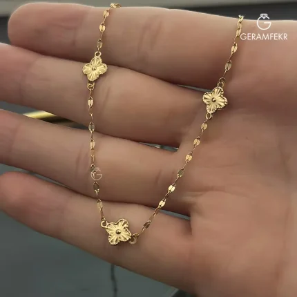 گردنبند ونکلیف تراش 3 گل