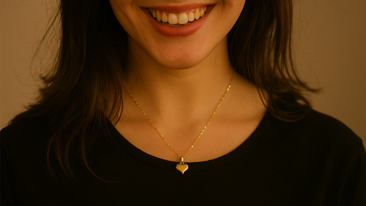 آشنایی با آویز طلای قلب دامله طلاگرام