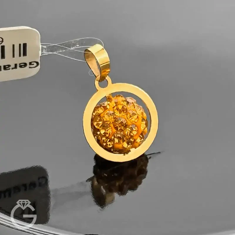 آویز سواروسکی زرد