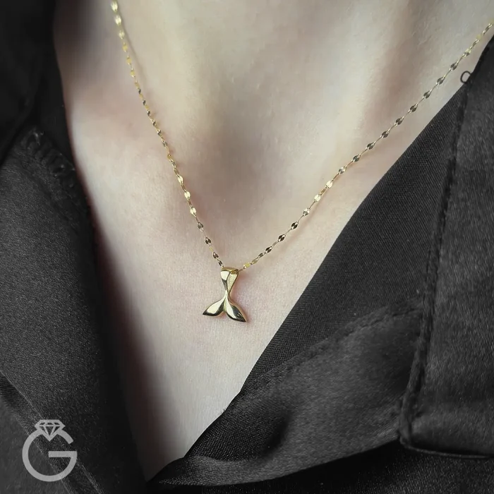 آویز طلای دم وال مینیمال