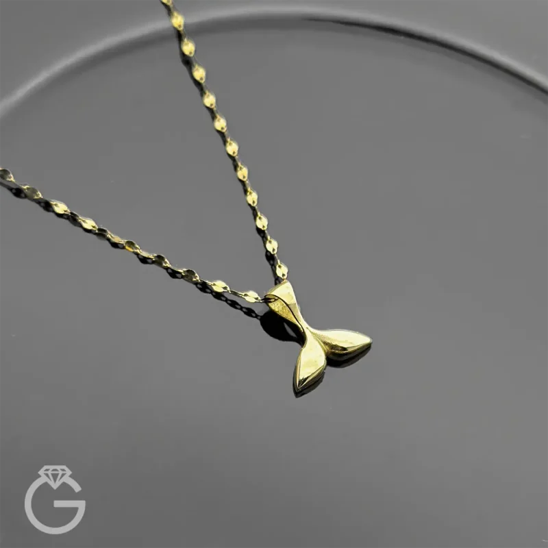 آویز طلای دم وال مینیمال