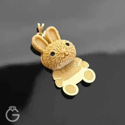 آویز طلای عروسکی خرگوش 2