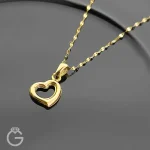 آویز طلای قلب توخالی