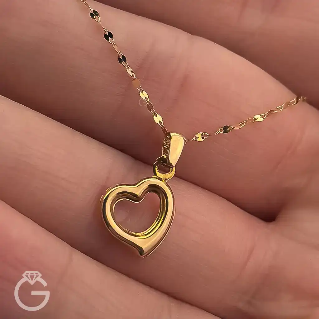 آویز طلای قلب توخالی (11) آویز طلای قلب توخالی