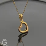 آویز طلای قلب توخالی