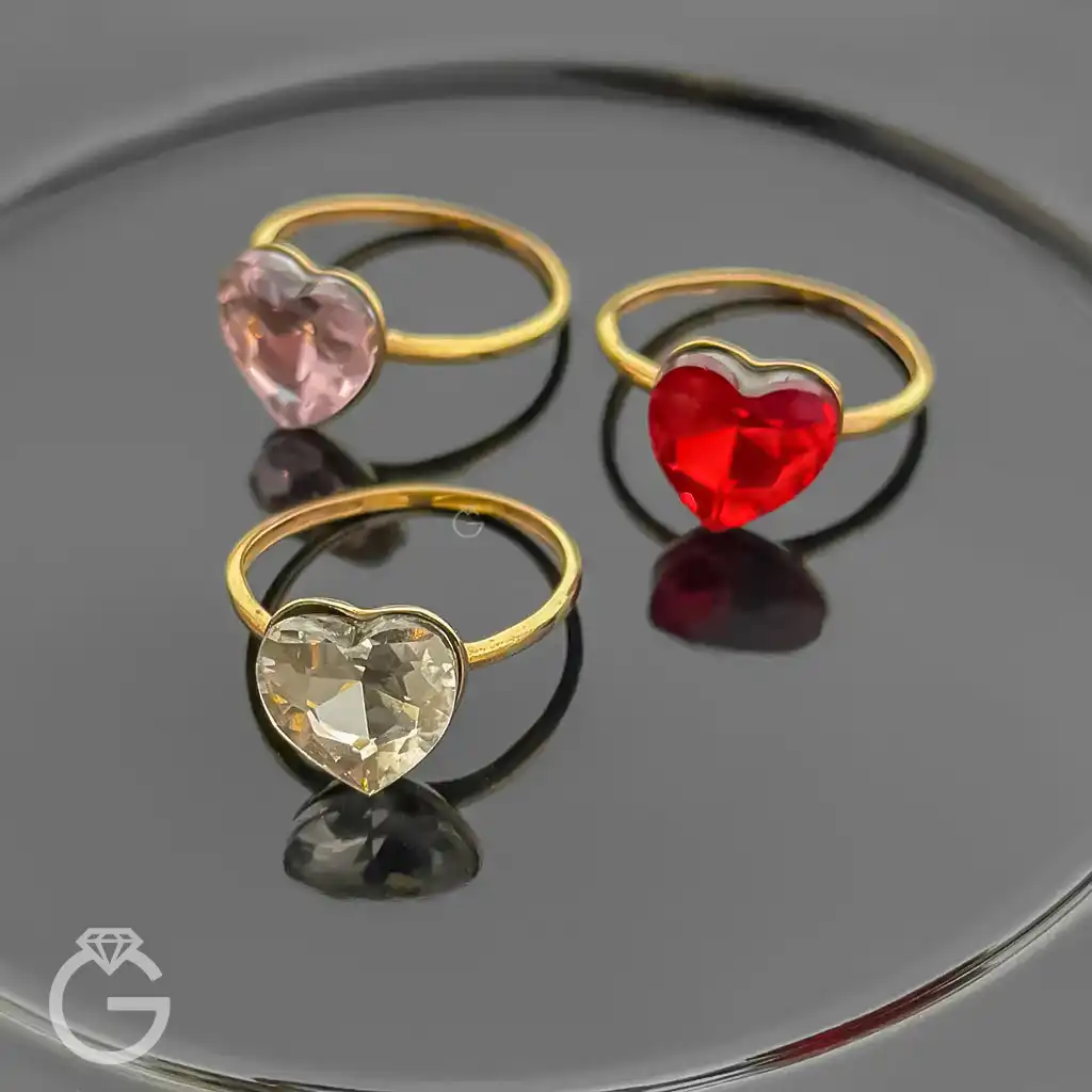 انگشتر طلای قلب سواروسکی (20) انگشتر طلای قلب سواروسکی