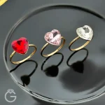 انگشتر طلای قلب سواروسکی