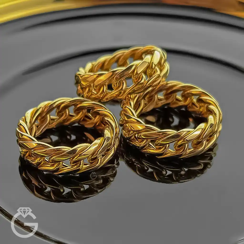 انگشتر طلای کارتیه زنجیری اسپرت (42) انگشتر طلای کارتیه زنجیری اسپرت