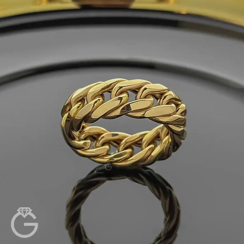 انگشتر طلای کارتیه زنجیری اسپرت