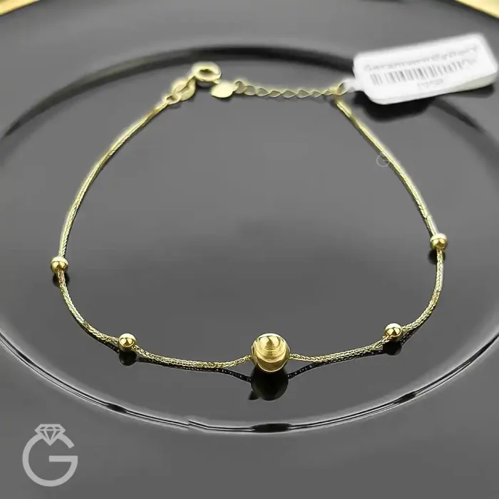 دستبند طلای گوی لوکس (10) دستبند طلای گوی لوکس