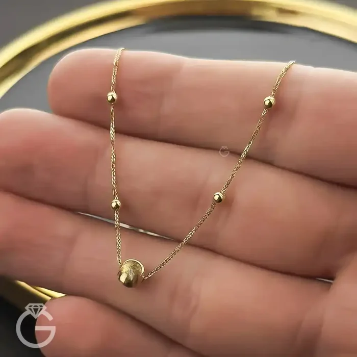 دستبند طلای گوی لوکس