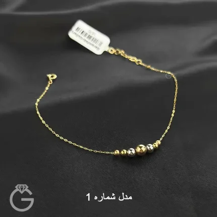 دستبند طلای گوی لوکس ترک