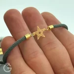 دستبند مارشال فیلی با پلاک طلای ستاره